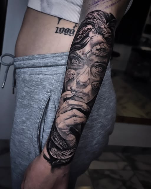 Tattoo by Nury: Forearm portrait